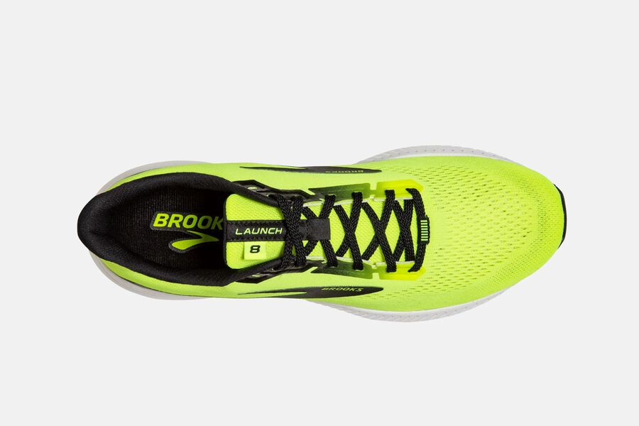 Launch 8 Road Brooks Running Shoes NZ Mens - Green/Black - PNJMRT-258